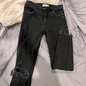 Black ripped jeans from Abercrombie and Fitch